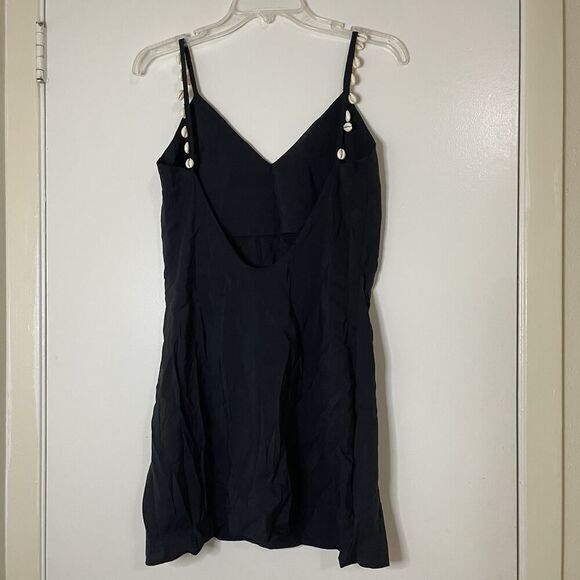 ZARA BLACK CAMISOLE TANK MINI DRESS WITH BEADED SEASHELLS REF.3564/156 - Picture 5 of 5